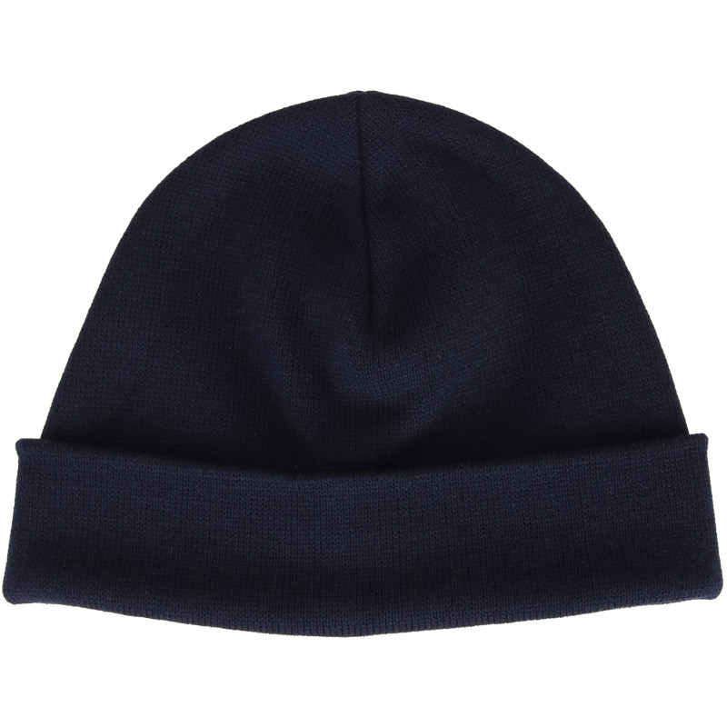 Шапка в'язана на флісі з відворотом, Navy Blue