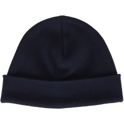 Шапка в'язана на флісі з відворотом, Navy Blue