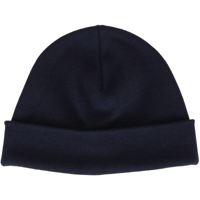 Шапка в'язана на флісі з відворотом, Navy Blue