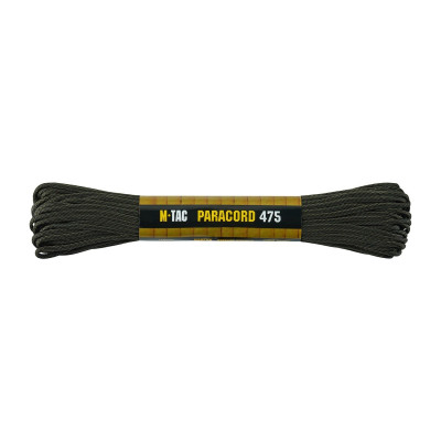 M-Tac паракорд 475 15m Black/Od Green Stairs