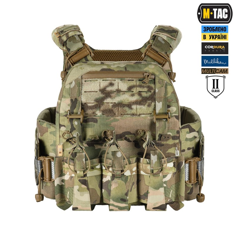 M-Tac плитоноска Cuirass Tiger FAST Elite 2 клас захисту (розмір плити L) Multicam M-Tac плитоноска Cuirass Tiger FAST Elite 2 клас захисту (розмір плити L) Multicam