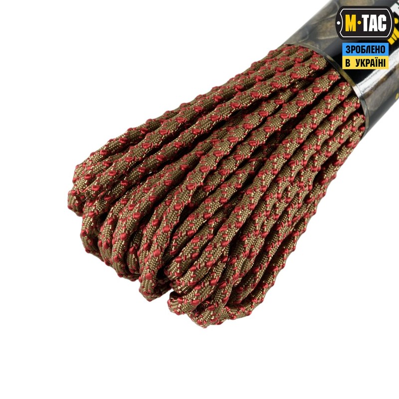 M-Tac паракорд Dragon Cord 15m Coyote/Maroon