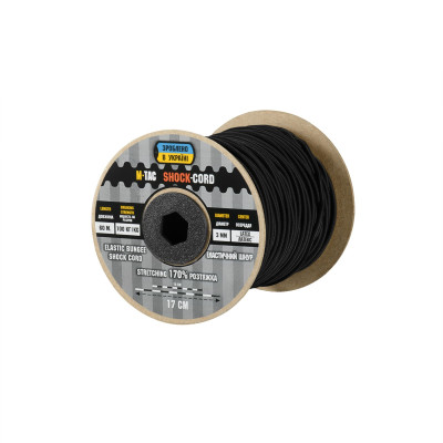 M-Tac паракорд Shock-Cord 3 mm 60m Black