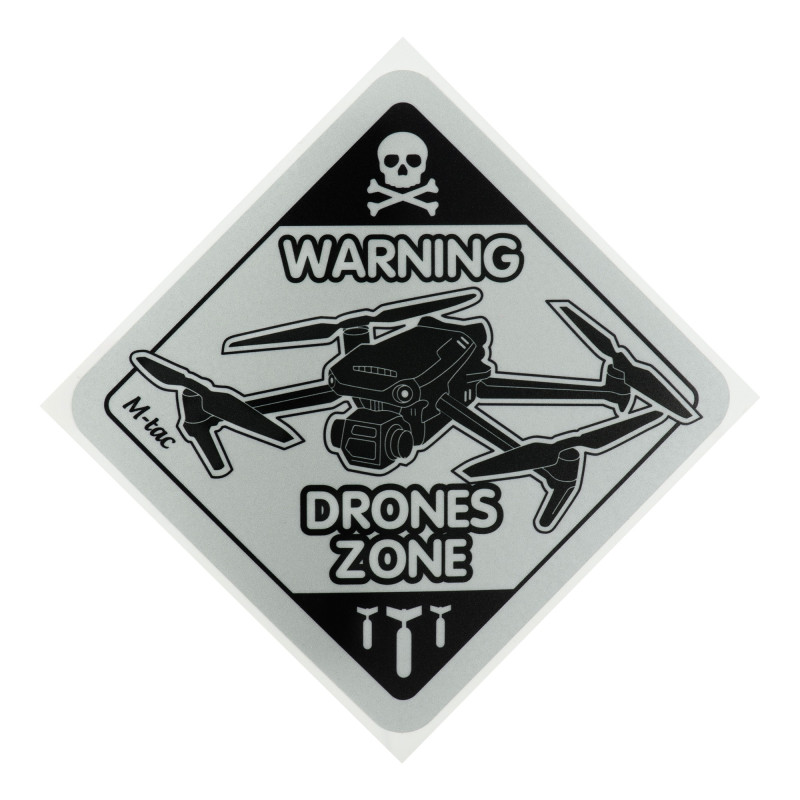 M-Tac наклейка Drones Zone світловідбиваюча Large Black