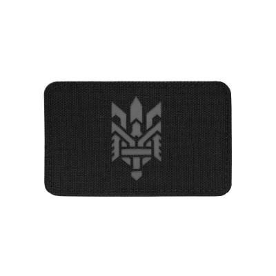 M-Tac нашивка Тризуб (стилізація) Laser Cut горизонтальна Black/Grey