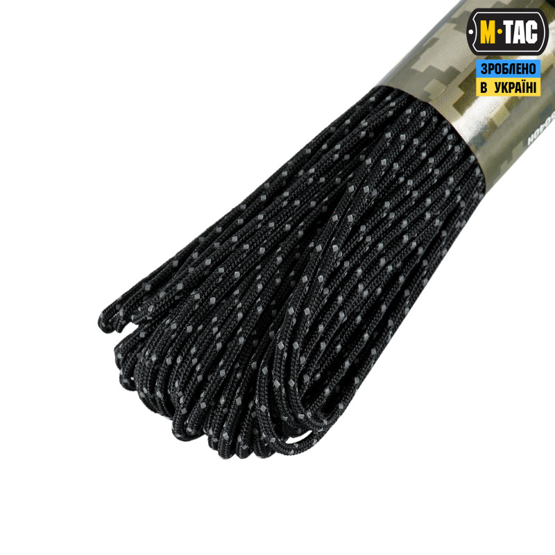 M-Tac паракорд Minicord Mil-Spec 30m Black Reflective M-Tac паракорд Minicord Mil-Spec 30m Black Reflective