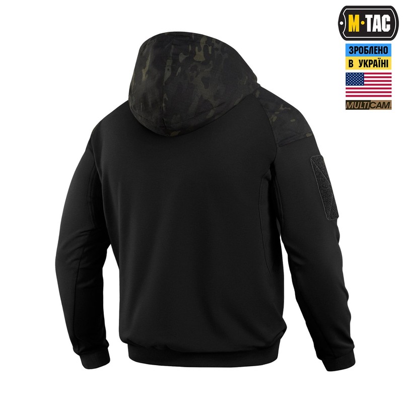 M-Tac кофта Hoodie Combat Black Edition Black Multicam