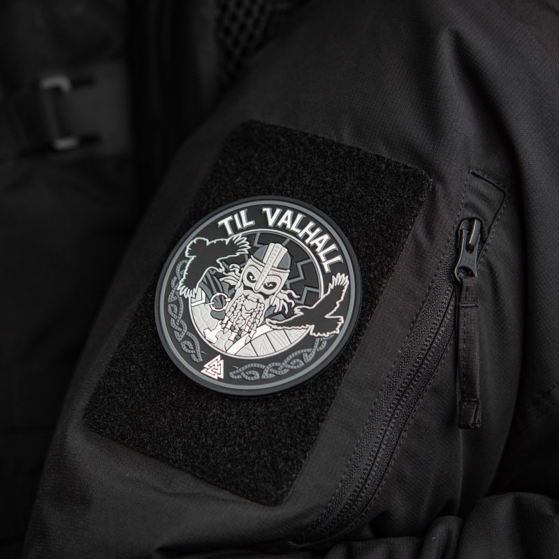 M-Tac нашивка Til Valhall ПВХ сіро-чорна M-Tac нашивка Til Valhall ПВХ сіро-чорна