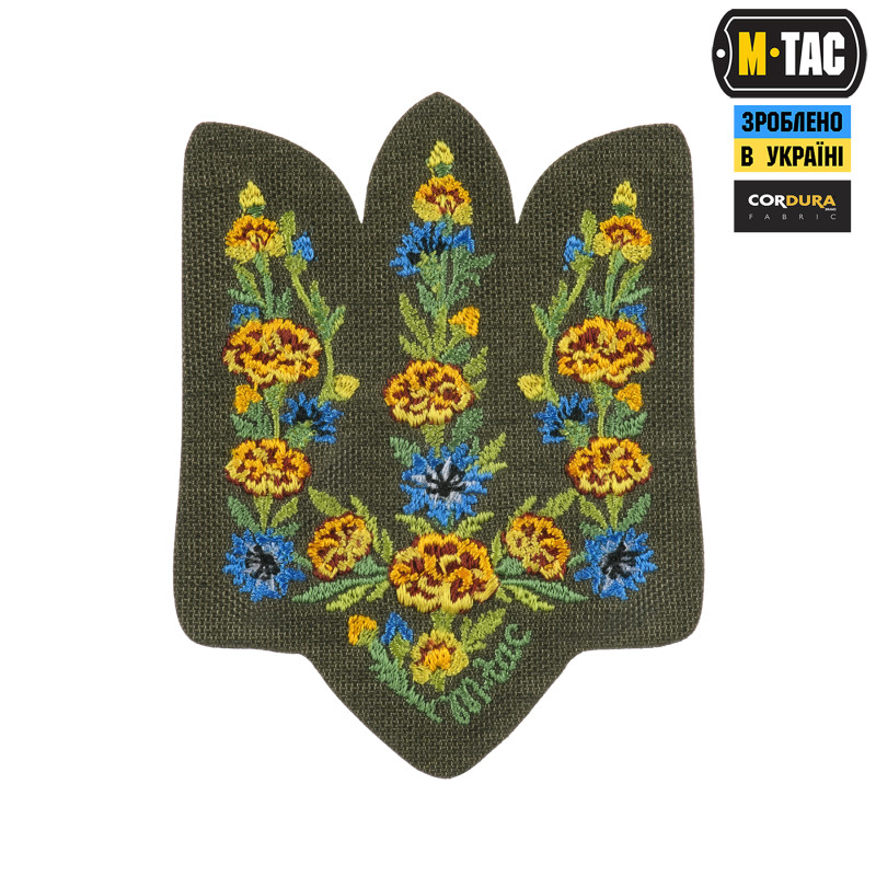 M-Tac нашивка Тризуб Чорнобривці (вишивка) Ranger Green M-Tac нашивка Тризуб Чорнобривці (вишивка) Ranger Green