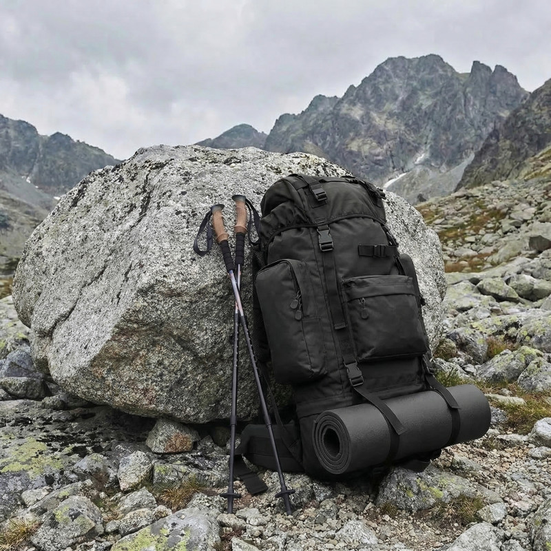 Рюкзак польовий Vik-Tailor з рамою 100-120L, Black