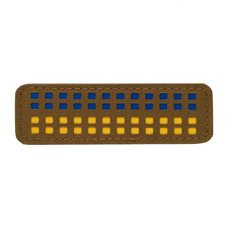 M-Tac нашивка прапор України 25х80 Laser Cut Coyote/Yellow/Blue