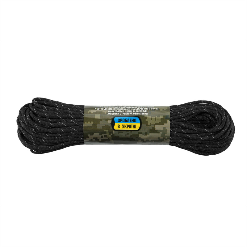 M-Tac паракорд 550 mil-spec Black Reflective 30м M-Tac паракорд 550 mil-spec Black Reflective 30м