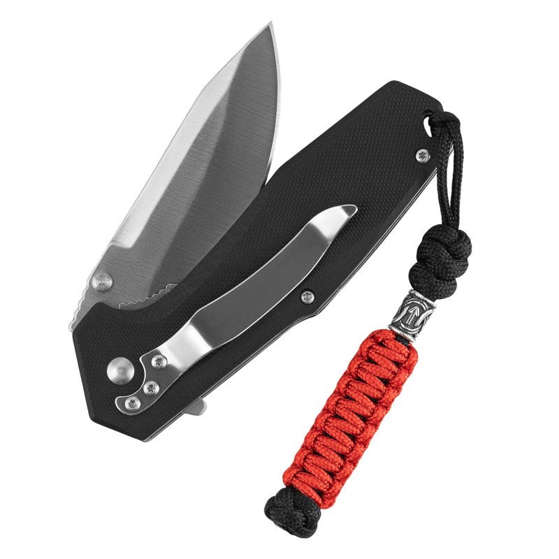 M-Tac темляк Loopy Snake Scandinavian Silver Black&Red