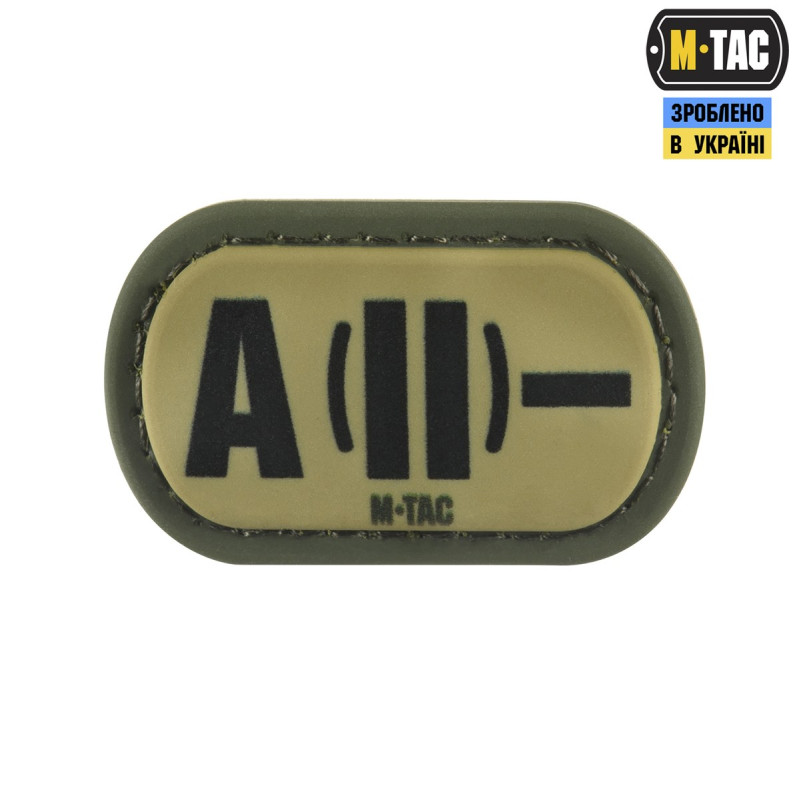 M-Tac MOLLE Patch група крові A (II) - PVC Ranger Green