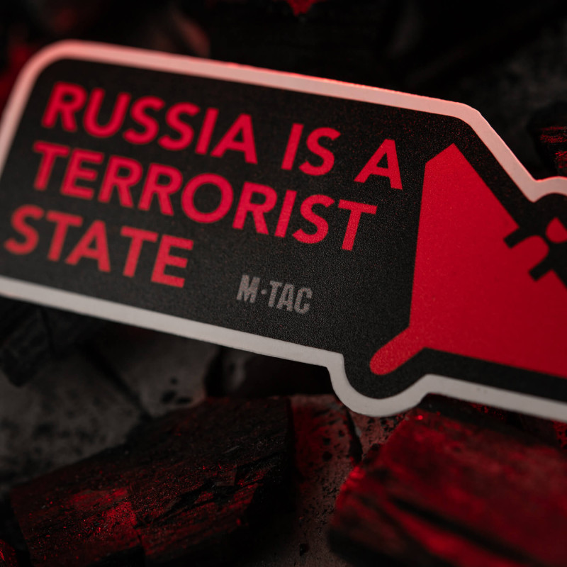 M-Tac наклейка russia is a terrorist state Small Black M-Tac наклейка russia is a terrorist state Small Black
