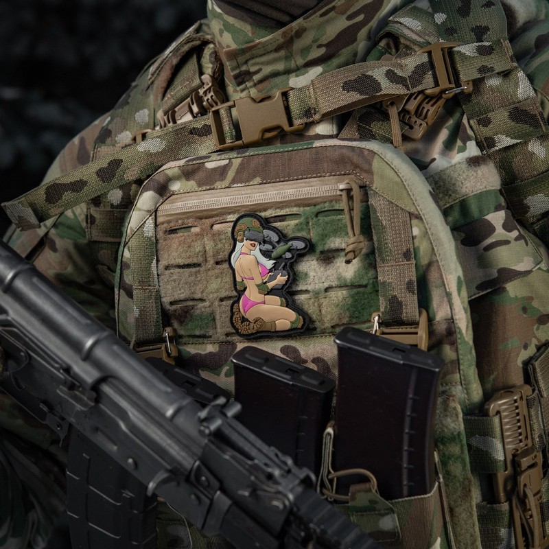 M-Tac нашивка girl №6 PVC White/Pink/Olive V2