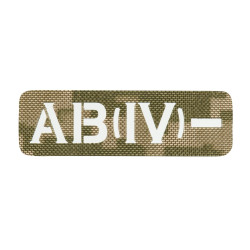 M-Tac нашивка група крові AB (IV) - наскрізна Laser Cut 25х80 MM14