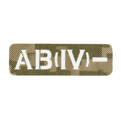 M-Tac нашивка група крові AB (IV) - наскрізна Laser Cut 25х80 MM14