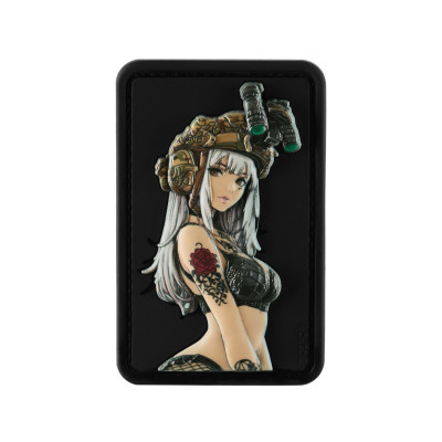 Нашивка girl rose PVC