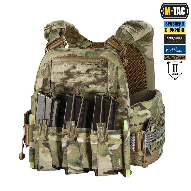 M-Tac плитоноска Cuirass Tiger FAST Elite 2 клас захисту (розмір плити L) Multicam M-Tac плитоноска Cuirass Tiger FAST Elite 2 клас захисту (розмір плити L) Multicam
