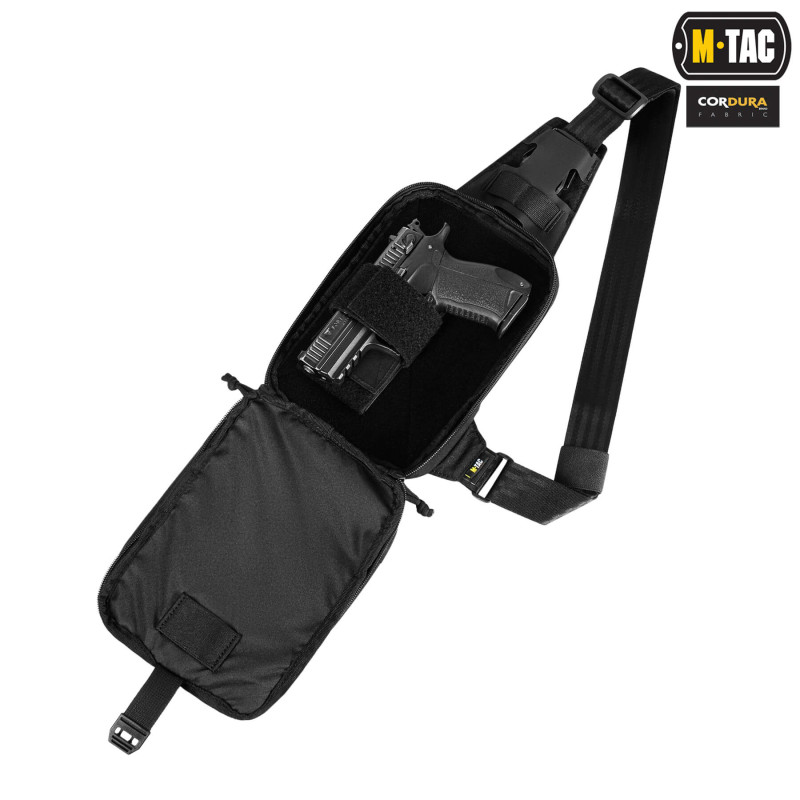 M-Tac сумка Sling Pistol Bag Hex з липучкою Black M-Tac сумка Sling Pistol Bag Hex з липучкою Black