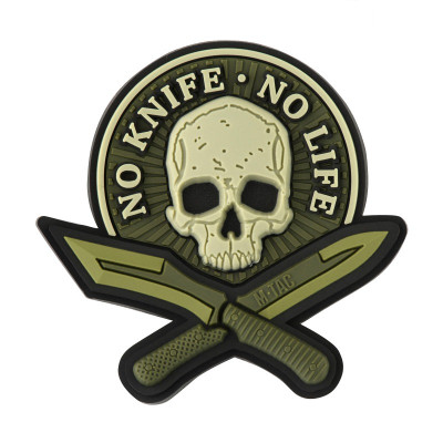 M-Tac нашивка No Knife - No Life 3D ПВХ олива