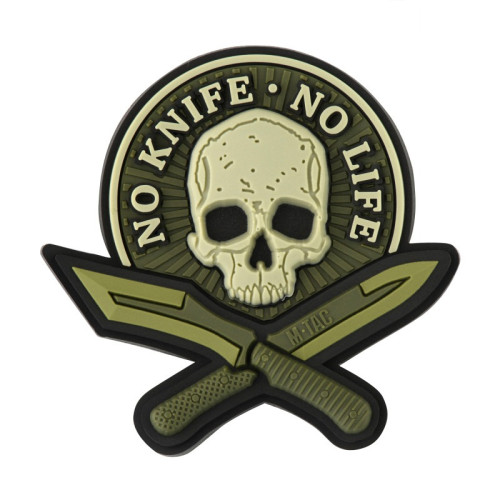M-Tac нашивка No Knife - No Life 3D ПВХ олива — фото 1