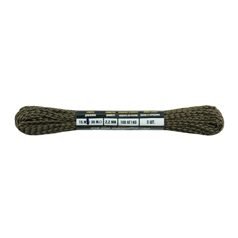 M-Tac паракорд Minicord Mil-Spec 15m Woodland Marpat M-Tac паракорд Minicord Mil-Spec 15m Woodland Marpat