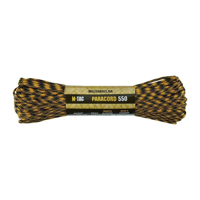 M-Tac паракорд 550 type III 30m Black/Goldenrod
