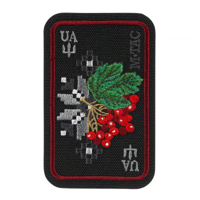 M-Tac нашивка Орнамент Калина (вишивка) Black/Red