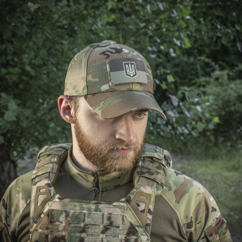 M-Tac нашивка прапор України з гербом (80х50 мм) Olive/GID