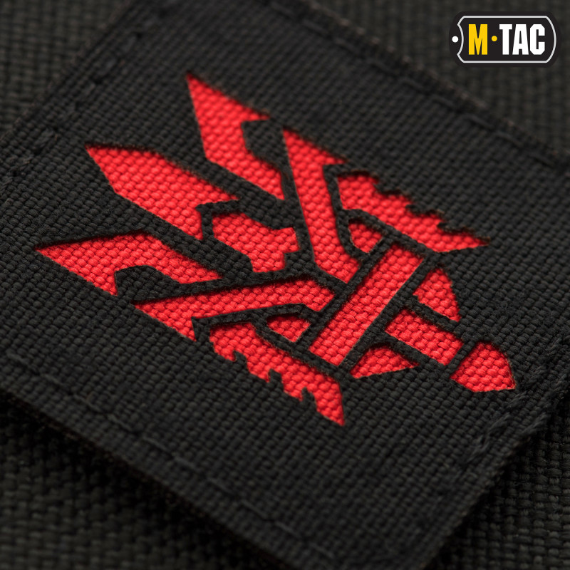 M-Tac нашивка Тризуб (стилізація) Laser Cut мала Black/Red M-Tac нашивка Тризуб (стилізація) Laser Cut мала Black/Red
