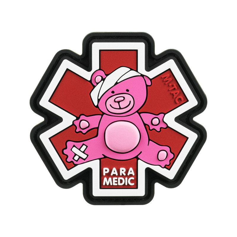 M-Tac нашивка Paramedic Медвідь (PVC) Pink/Black M-Tac нашивка Paramedic Медвідь (PVC) Pink/Black