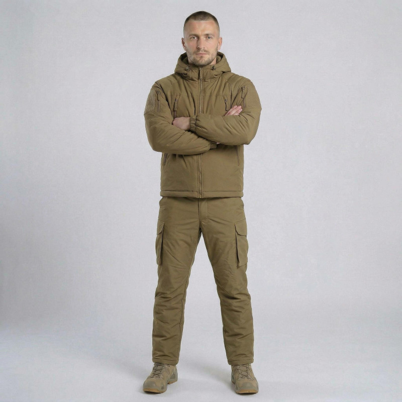 Штани зимові Vik-Tailor мембранні на резинці, Coyote, 48