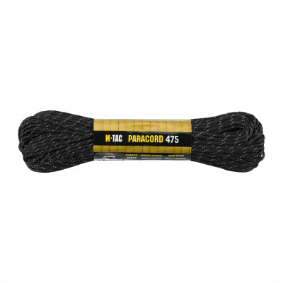 M-Tac паракорд 475 Black Reflective 30м