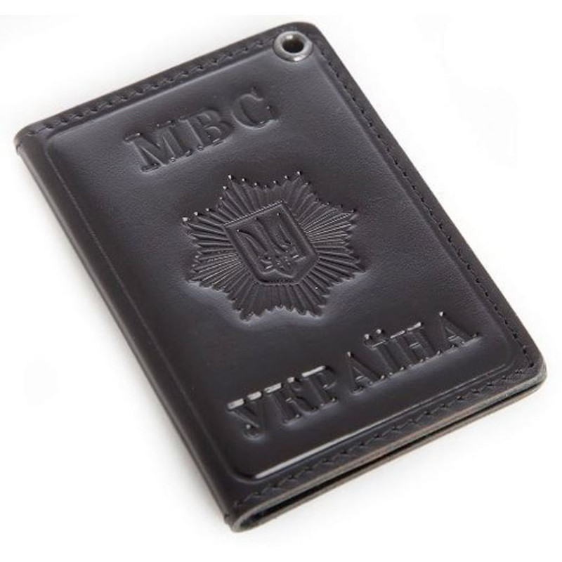 Обкладинка для посвідчення працівників МВС (книжка), Black Обкладинка для посвідчення працівників МВС (книжка), Black
