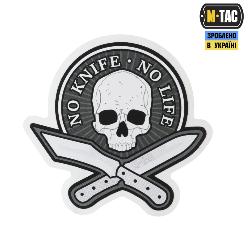 M-Tac наклейка No Knife - No Life світловідбиваюча