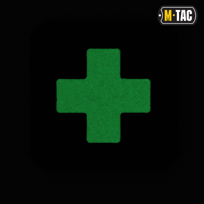 M-Tac нашивка Medic Cross Laser Cut Black/світлонакопичувач M-Tac нашивка Medic Cross Laser Cut Black/світлонакопичувач