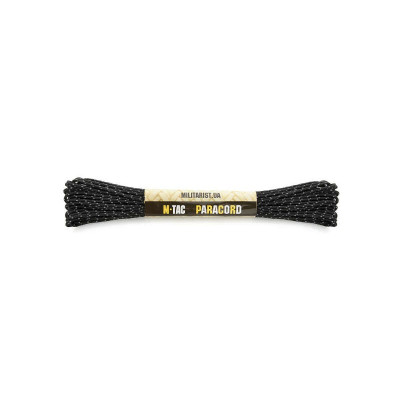 M-Tac паракорд Minicord Reflective Black 15м