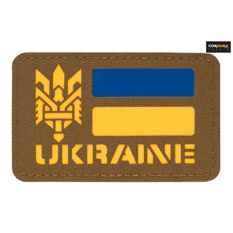 M-Tac нашивка Ukraine (с Тризубом) Laser Cut Coyote/Yellow/Blue M-Tac нашивка Ukraine (с Тризубом) Laser Cut Coyote/Yellow/Blue