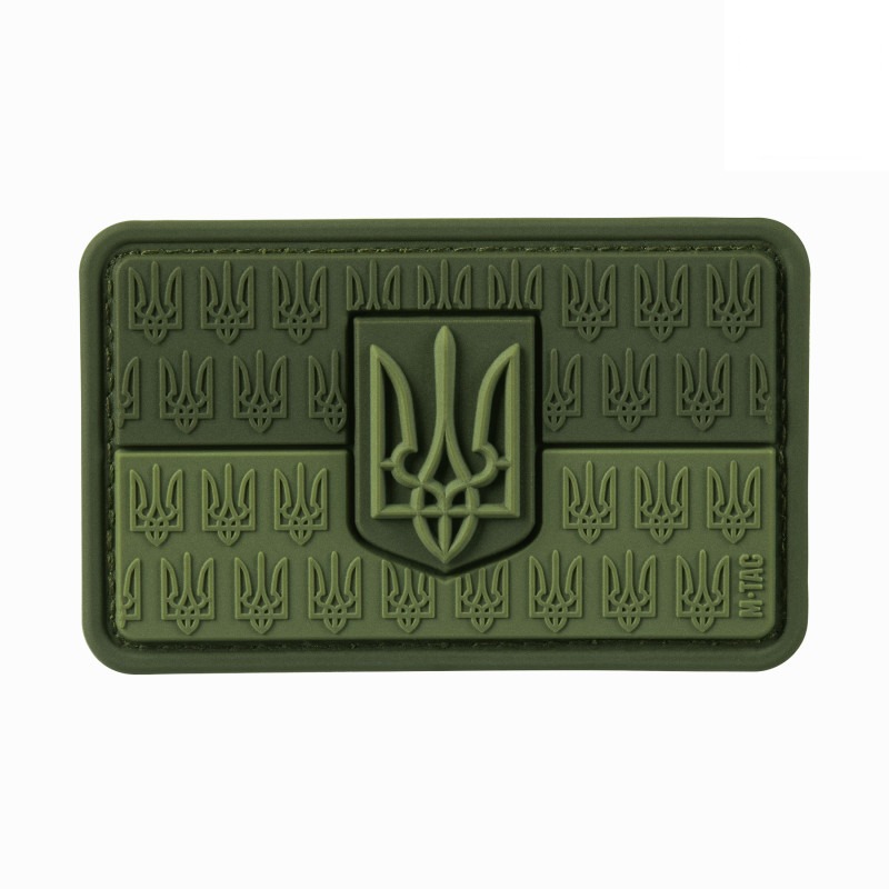 M-Tac нашивка прапор України з гербом рельєфний PVC олива M-Tac нашивка прапор України з гербом рельєфний PVC олива