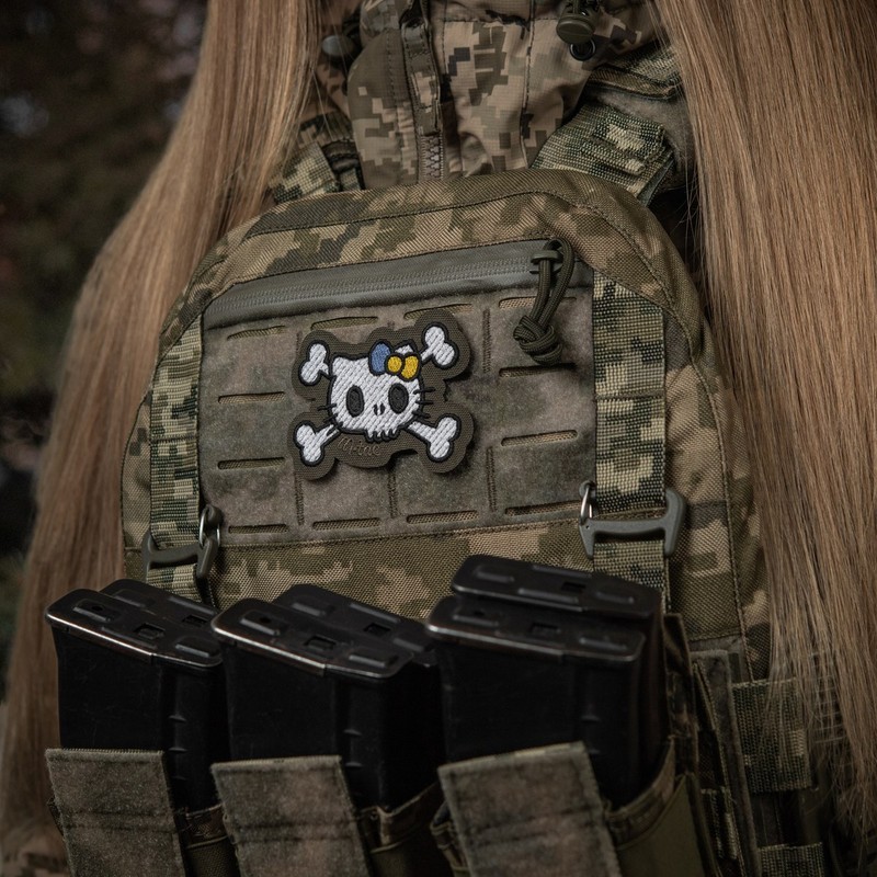 M-Tac нашивка KITTY (вишивка) White/Ranger Green