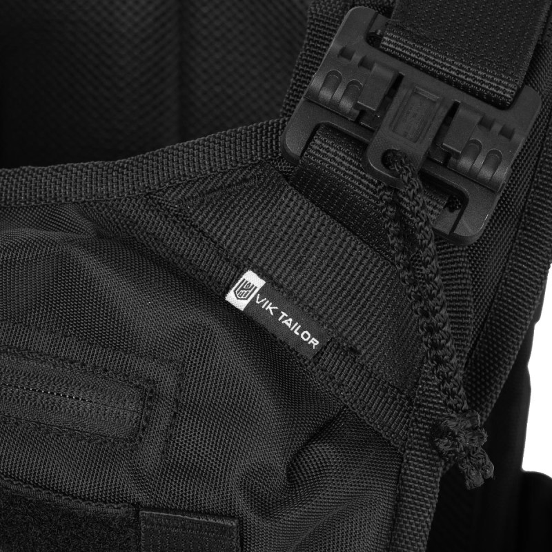Плитоноска тактична Vik-Tailor з підсумками MOLLE, Black