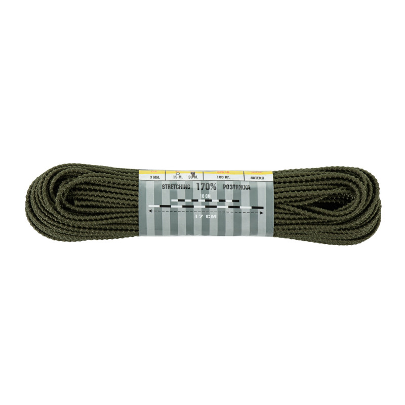 M-Tac паракорд Shock-Cord 3mm Dragon Skin OD Green 30м