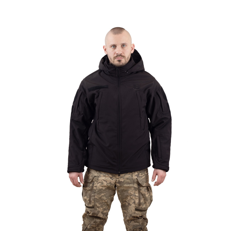 Куртка Vik-Tailor з флісовою кофтою Softshell, Black