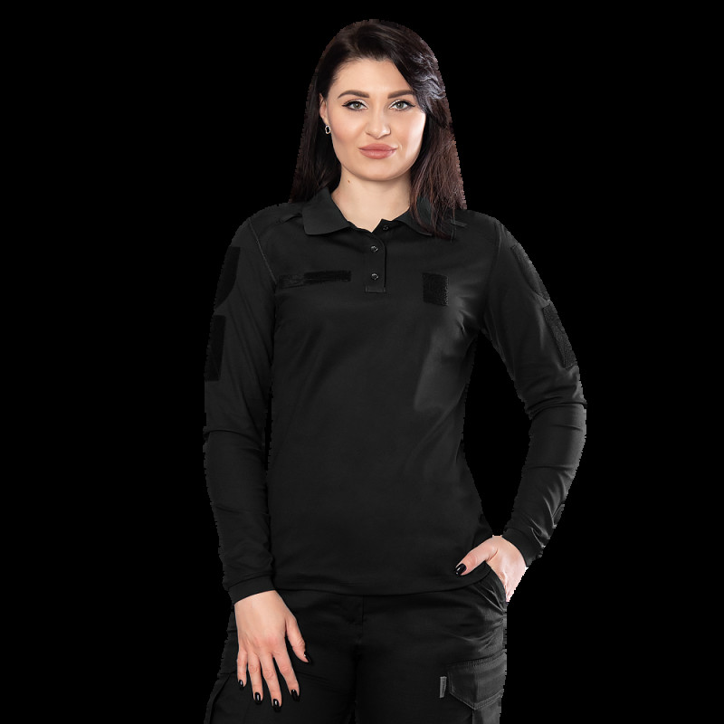Поло Pani Paladin Long CoolPass Pique LT Чорне 8882