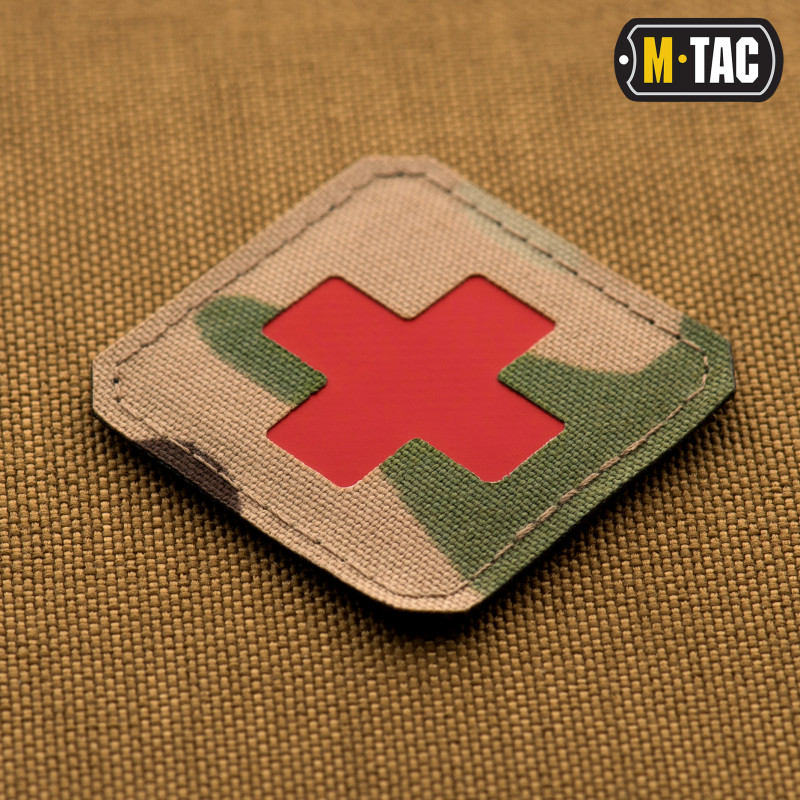 M-Tac нашивка Medic Cross Laser Cut Multicam/Red M-Tac нашивка Medic Cross Laser Cut Multicam/Red