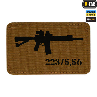 M-Tac нашивка AR-15 223/5,56 Laser Cut Coyote/Black