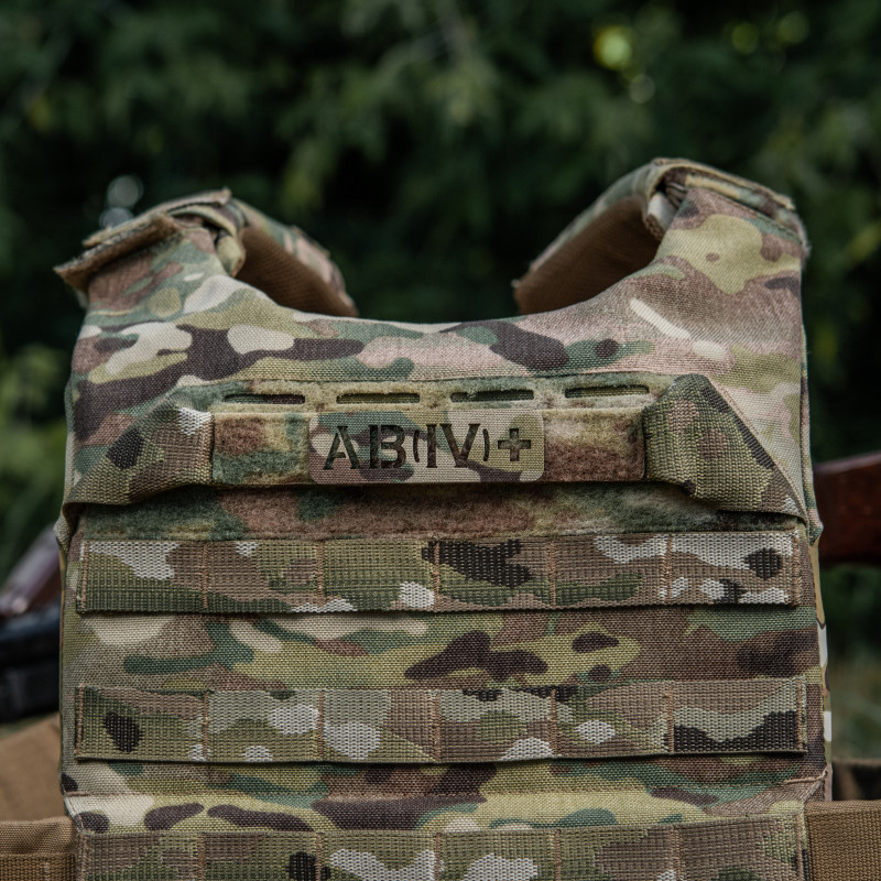 M-Tac нашивка група крові AB (IV) + наскрізна Laser Cut 25х80 Multicam M-Tac нашивка група крові AB (IV) + наскрізна Laser Cut 25х80 Multicam