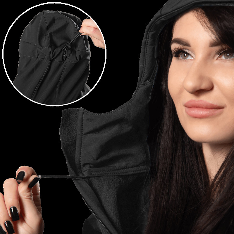 Жіноча куртка Stalker SoftShell Чорна 7442